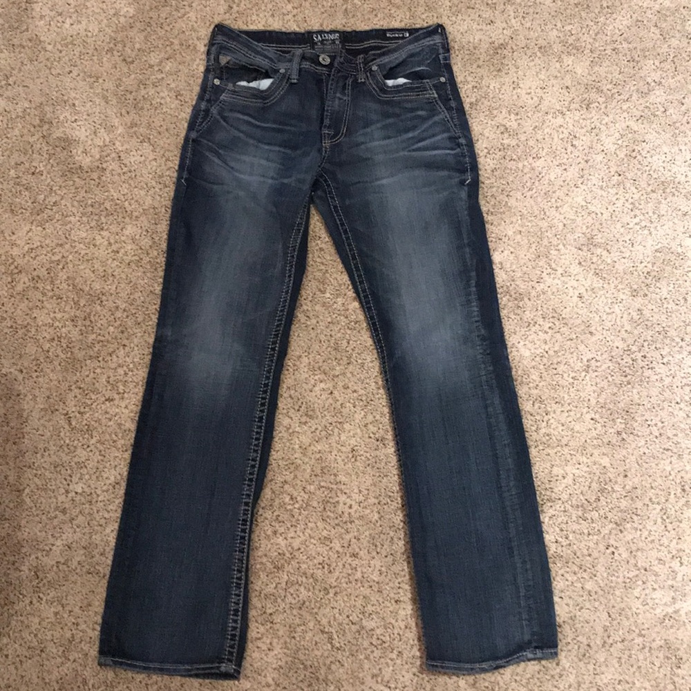 Men’s Buckle Salvage Mayhem Straight Stretch Jean